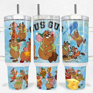 40oz Gus Gus Staney Quencher style insulated Tumbler with sliding lid and straw